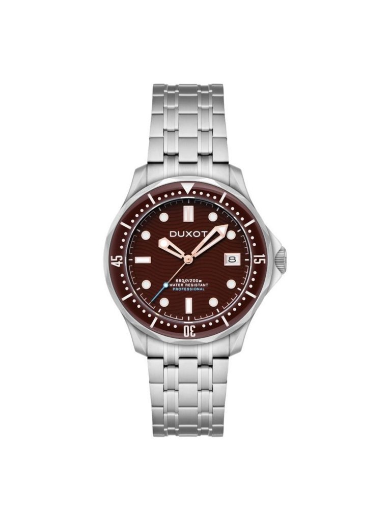 Nwt Duxot Henri Diver Automatic Brown Dial Men's Watch